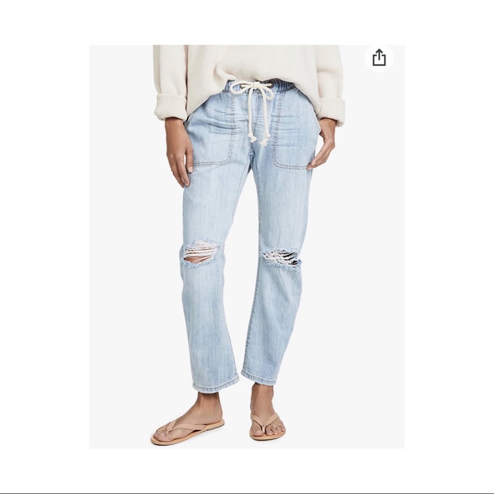 One Teaspoon Women's Shabbies Drawstring Boyfriend Jeans | Size L